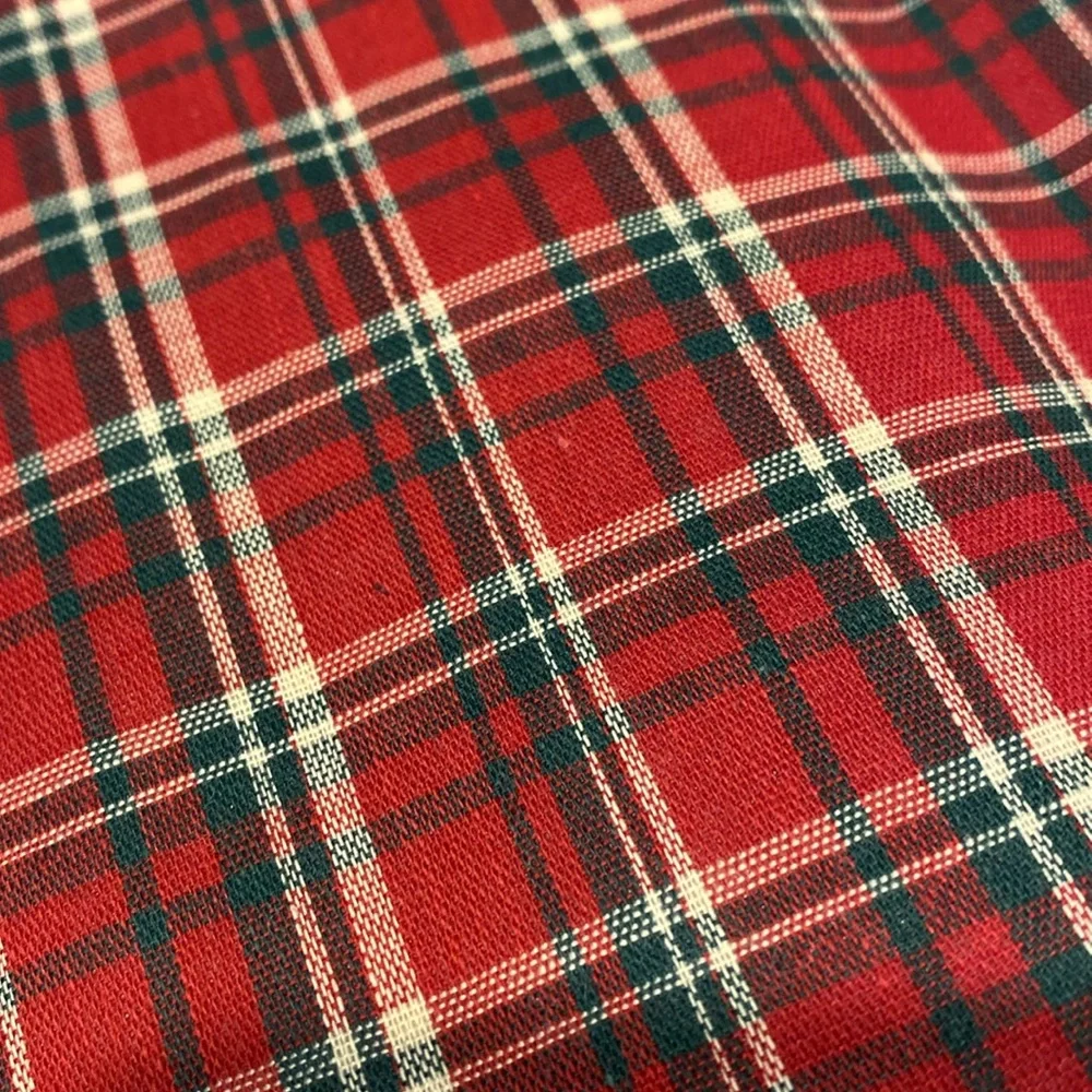 NIP Longaberger Plaid Tidings Serving Tray Basket Fabric Liner 20338 Liner Only